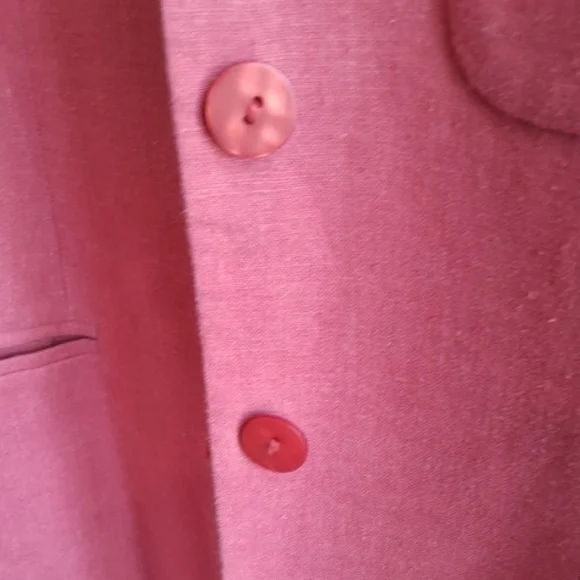 Style & Co Sport Blazer with Classic Lapel Coral Color Short Sleeve Pant Suit - Picture 10 of 16